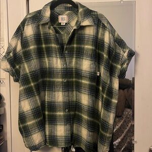 Urban Outfitters BDG, flannel, muscle button down with side pockets